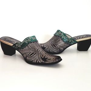H.P🎉Corky's Elite by Corkys Scroll Mules Size 11.